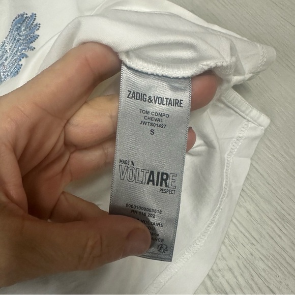 Zadig & Voltaire Tom Compo Oversized T- Shirt. - Picture 5 of 9